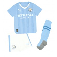 Maglie da calcio Manchester City Jeremy Doku #11 Prima Maglia Bambino 2023-24 Manica Corta (+ Pantaloni corti)